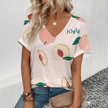 CD | Tricou modern cu imprimare de fructe