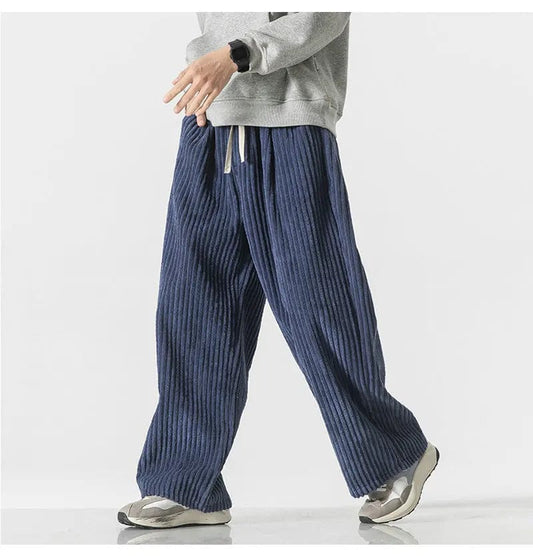 CD | Pantaloni supradimensionați la modă din catifea