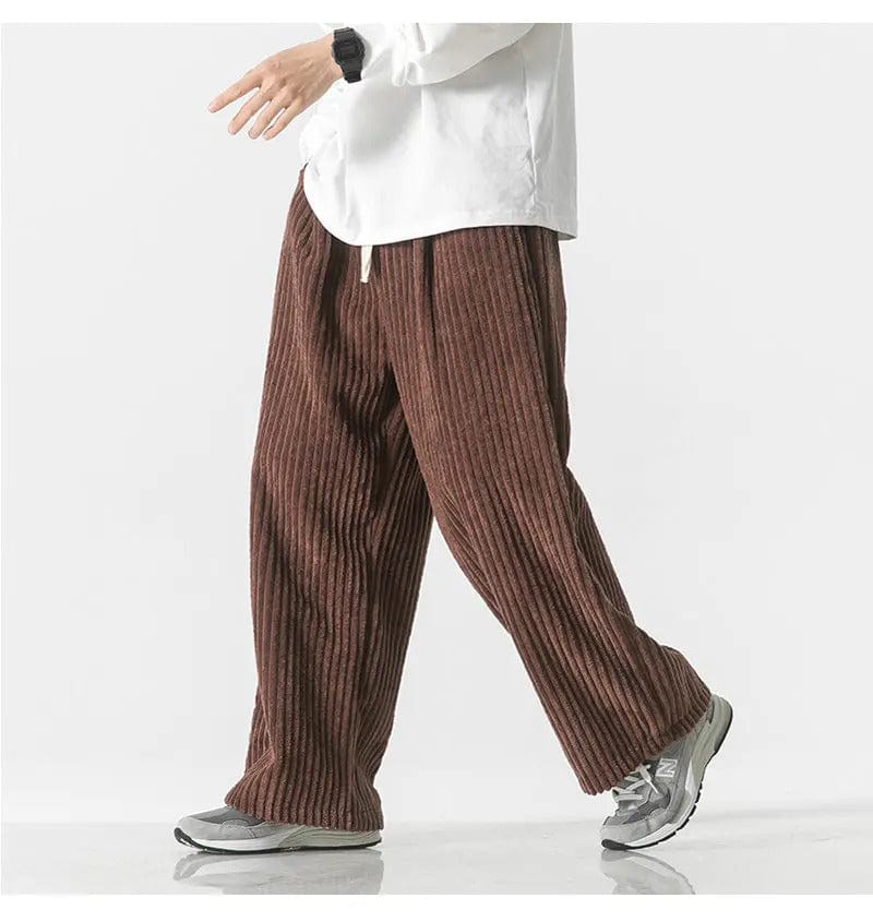 CD | Pantaloni supradimensionați la modă din catifea
