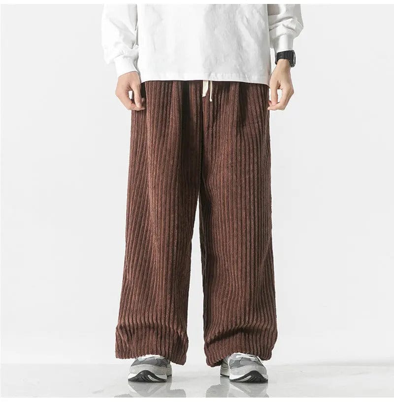 CD | Pantaloni supradimensionați la modă din catifea