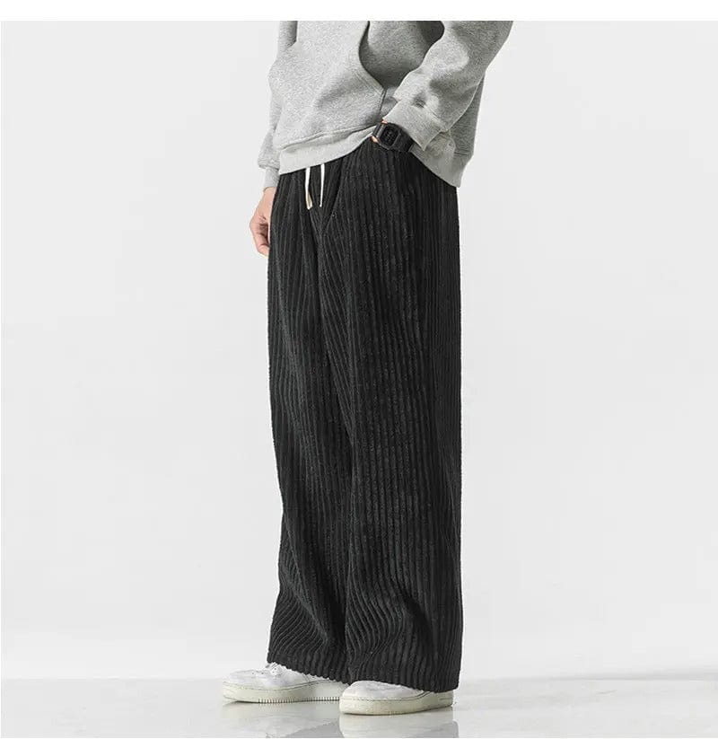 CD | Pantaloni supradimensionați la modă din catifea