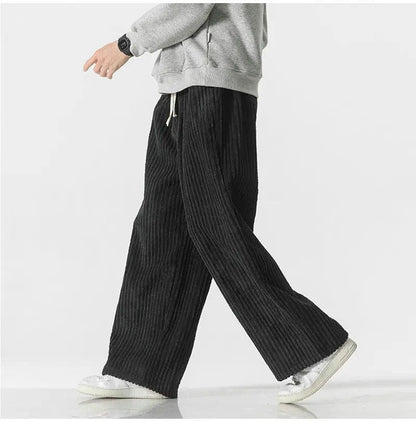 CD | Pantaloni supradimensionați la modă din catifea