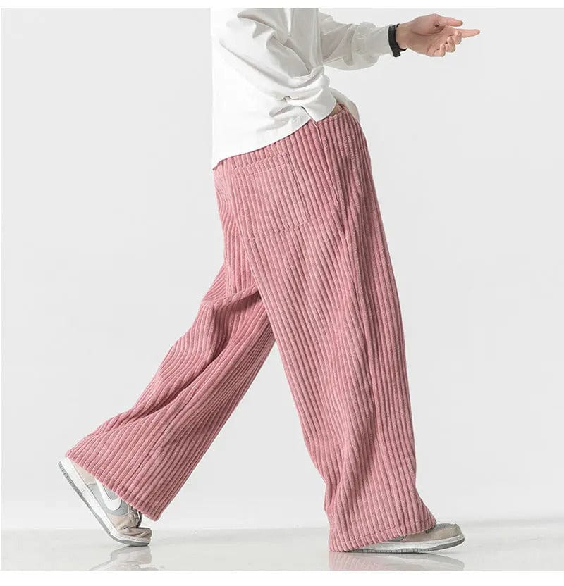 CD | Pantaloni supradimensionați la modă din catifea