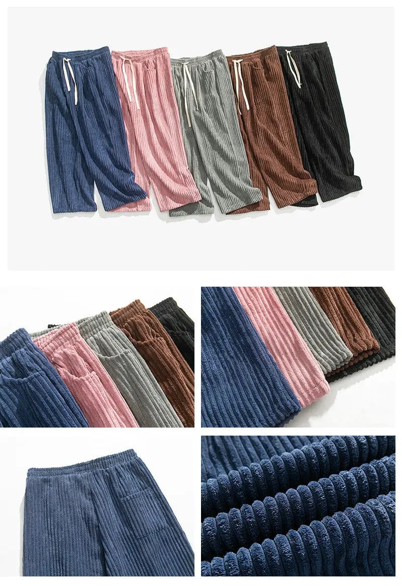 CD | Pantaloni supradimensionați la modă din catifea