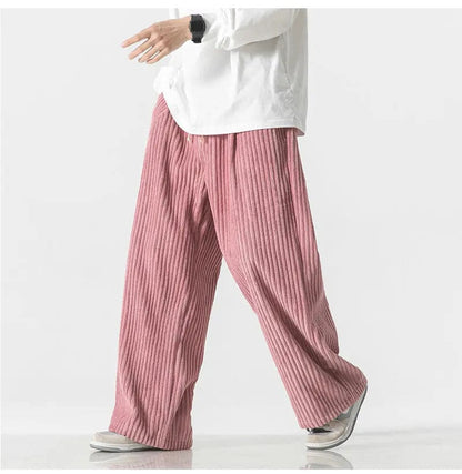 CD | Pantaloni supradimensionați la modă din catifea