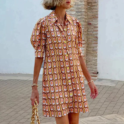 CD | Rochie mini cu mâneci bufante